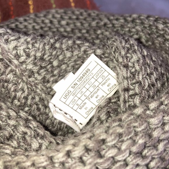 UGG Cardy Knit Boots Womens 1094949 Sz 8 Gray - Picture 10 of 13